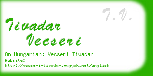 tivadar vecseri business card